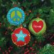 Dimensions 72-08175 Peace, Love, Joy Christmas Ornaments / Набор елочных игрушек