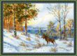 Риолис 1528 "Лось в зимнем лесу" по мотивам картины В.Л.Муравьева