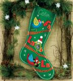 Dimensions 72-08179 Fa La La Birds Stocking / Рождественский носок