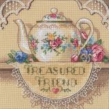 Dimensions 06904 Treasured Friend Teapot / Кружевной чайничек