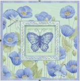 Dimensions 73108 Blue Poppies and Butterfly / Голубые маки и бабочки