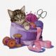 Thea Gouverneur 736 Sewing basket kitten / Котенок в коробке для шитья