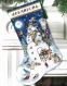Dimensions 70-08839 Snowman and Friends Stocking / Рождественский носок Снеговик и друзья